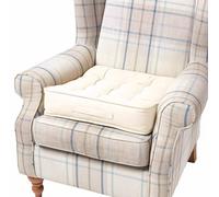 HOMESCAPES Coussin d'assise rehausseur en Coton carré 50 x 50 cm - crème