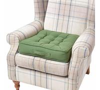 HOMESCAPES Coussin d'assise rehausseur en Coton carré 50 x 50 cm - Vert foncé