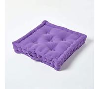HOMESCAPES Coussin de Chaise de Couleur Violet Fait en 100% Coton de 40x40 cm pour Chaise de Salon et Chaise de Jardin