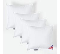 HOMESCAPES Coussin de garnissage en 100% Microfibre Ultra Douce, Coussin à recouvrir 30x30 cm - Lot de 4