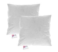 HOMESCAPES Coussin de garnissage en Duvet et Plumes d’oie et Coton, Coussin à recouvrir 60x60 cm, Lot de 2