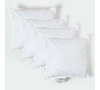 HOMESCAPES Coussin de garnissage en Plumes de Canard et Coton, Coussin à recouvrir 30x30 cm - Lot de 4