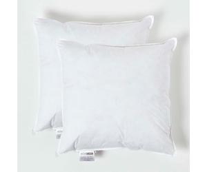 HOMESCAPES Coussin de garnissage en Plumes de Canard et Coton, Coussin à recouvrir 40x40 cm - Lot de 2