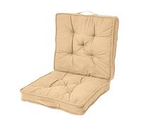 HOMESCAPES Coussin de Voyage Beige de 50 x 50 cm Tissu 100% Coton avec Rembourrage en Polyester