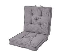 HOMESCAPES Coussin de Voyage Gris Ardoise 50 x 50 cm Tissu 100% Coton avec Rembourrage en Polyester