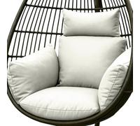 HOMESCAPES Coussin imperméable pour Fauteuil Suspendu extérieur, Coussin de Rechange pour Fauteuil œuf - pour terrasse, Jardin et Balcon - Taupe