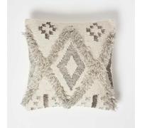 HOMESCAPES Coussin Kilim en Laine et Coton Alta, Coussin carré 45x45 cm, Coussin décoratif berbère