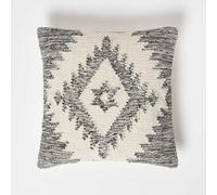 HOMESCAPES Coussin Kilim en Laine et Coton Karu, Coussin carré 45x45 cm, Coussin décoratif berbère