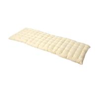 HOMESCAPES Coussin pour Banc de Jardin, Matelas de Sol, Coussin pour Banquette extérieure 3 Places, Coton - 143 x 48 x 5 cm - Crème