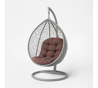 HOMESCAPES Coussin pour Fauteuil Suspendu extérieur, Coussin de Rechange pour Fauteuil œuf - Usage intérieur et extérieur - Chocolat