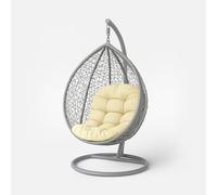 HOMESCAPES Coussin pour Fauteuil Suspendu extérieur, Coussin de Rechange pour Fauteuil œuf - Usage intérieur et extérieur - Crème