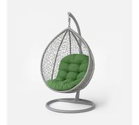 HOMESCAPES Coussin pour Fauteuil Suspendu extérieur, Coussin de Rechange pour Fauteuil œuf - Usage intérieur et extérieur - Vert foncé