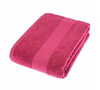 HOMESCAPES Drap de Bain en 100% Coton Turc - Ultra Doux et Absorbant - 500 g/m² - Framboise - 100 x 150 cm