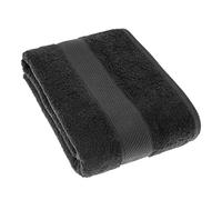 HOMESCAPES Drap de Bain en 100% Coton Turc - Ultra Doux et Absorbant - 500 g/m² - Noir - 100 x 150 cm