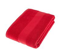 HOMESCAPES Drap de Bain en 100% Coton Turc - Ultra Doux et Absorbant - 500 g/m² - Rouge - 100 x 150 cm