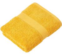 HOMESCAPES Drap de douche 100% coton turc 500g/m² serviette 70x130cm - ocre jaune