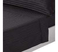 HOMESCAPES Drap de lit damassé drap de maison noir densité de fil 330 275 x 275 cm
