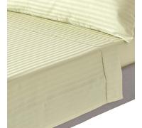 HOMESCAPES Drap de lit damassé Drap de maison vert tilleul densité de fil 330 275 x 275 cm