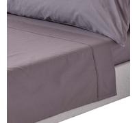 HOMESCAPES Drap en coton égyptien, densité de fil 200, 275 x 275 cm, gris foncé