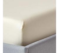 HOMESCAPES Drap-Housse Matelas Épais Coton Égyptien Bio 400 Fils Crème 150 x 200 cm