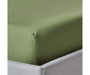 HOMESCAPES Drap-Housse Matelas Épais Coton Égyptien Bio 400 Fils Vert Mousse 180 x 200 cm