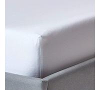 HOMESCAPES Drap-Housse uni 100% Coton égyptien Bio 400 Fils Blanc 120 x 190 cm