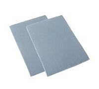 HOMESCAPES Drap Plat 100x150 cm, Drap pour lit bébé en 100% Coton, Lot de 2, Bleu