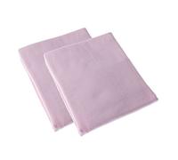 HOMESCAPES Drap Plat 100x150 cm, Drap pour lit bébé en 100% Coton, Lot de 2, Rose