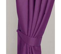 HOMESCAPES Embrasse pour rideau occultant Chevron aubergine 2 pièces