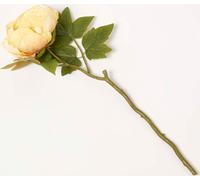 HOMESCAPES Fleur de pivoine avec longue tige - fleur artificielle jaune, 48 cm