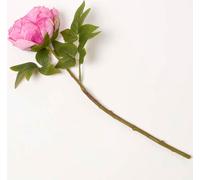 HOMESCAPES Fleur de pivoine avec longue tige - fleur artificielle rose, 48 cm