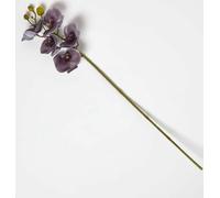 HOMESCAPES Fleurs d'orchidée grises avec longue tige - Fleur artificielle avec 5 fleurs, 68 cm