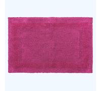HOMESCAPES Grand Tapis de Bain Absorbant en Coton, Tapis de Bain XXL 70x120 cm, Tapis de Bain Framboise