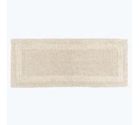 HOMESCAPES Grand Tapis de Bain de Luxe 1600 g/m² Extra Doux 100% Coton réversible, antidérapant, Lavable, Super Absorbant, séchage Rapide, 40 x 100 cm, Crème