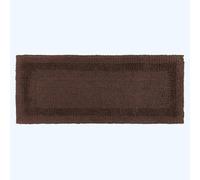 HOMESCAPES Grand Tapis de Bain de Luxe 1600 g/m² Extra Doux 100% Coton réversible, antidérapant, Lavable, Super Absorbant, séchage Rapide, 40 x 100 cm, Chocolat