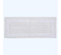 HOMESCAPES Grand Tapis de Bain de Luxe 1600 g/m² Extra Doux 100% Coton réversible, antidérapant, Lavable, Super Absorbant, séchage Rapide, 40 x 100 cm, Blanc