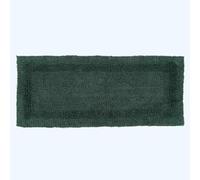 HOMESCAPES Grand Tapis de Bain de Luxe 1600 g/m² Extra Doux 100% Coton réversible, antidérapant, Lavable, Super Absorbant, séchage Rapide, 40 x 100 cm, Vert Mousse