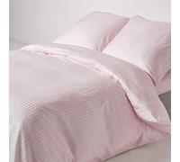 HOMESCAPES Housse de Couette 155x220 cm et 1 taie d’Oreiller 80x80 cm, Parure de lit 1 Personne en Percale de Coton 330 Fils, Coloris Violet