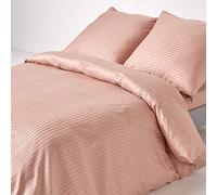 HOMESCAPES Housse de Couette 240x220 cm et 2 taies d’Oreiller 80x80 cm, Parure de lit 2 Personnes en Percale de Coton 330 Fils, Coloris Taupe