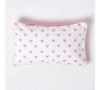 HOMESCAPES Housse de Coussin à imprimé Cœur Rose, Housse de Coussin décoratif 30x50 cm