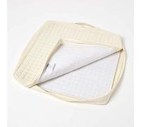 HOMESCAPES Housse de Coussin en Coton pour Coussin d’Assise 50x50x10 cm, Beige