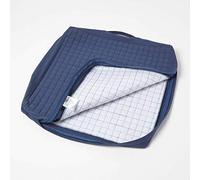 HOMESCAPES Housse de Coussin en Coton pour Coussin d’Assise 50x50x10 cm, Bleu Marine