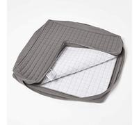 HOMESCAPES Housse de Coussin en Coton pour Coussin d’Assise 50x50x10 cm, Gris foncé