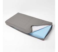 HOMESCAPES Housse de Coussin en Coton pour Coussin de canapé 2 Places, de Banc de Jardin et Banquette, Housse pour Coussin 100x50x10 cm Gris foncé