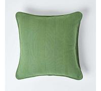 HOMESCAPES Housse de Coussin en Coton Vert Rajput, Housse de Coussin 60x60 cm