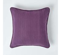 HOMESCAPES Housse de Coussin en Coton Violet Rajput, Housse de Coussin 60x60 cm