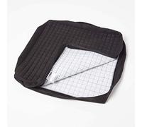 HOMESCAPES Housse de Coussin en suédine pour Coussin d’Assise 50x50x10 cm, Noir