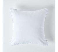 HOMESCAPES Housse de Coussin Uni Blanc cassé en 100% Coton, Housse de Coussin 30x30 cm