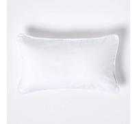 HOMESCAPES Housse de Coussin Uni Blanc en 100% Coton, Housse de Coussin 30x50 cm