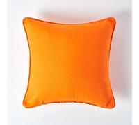 HOMESCAPES Housse de Coussin Uni Orange en 100% Coton, Housse de Coussin 60x60 cm